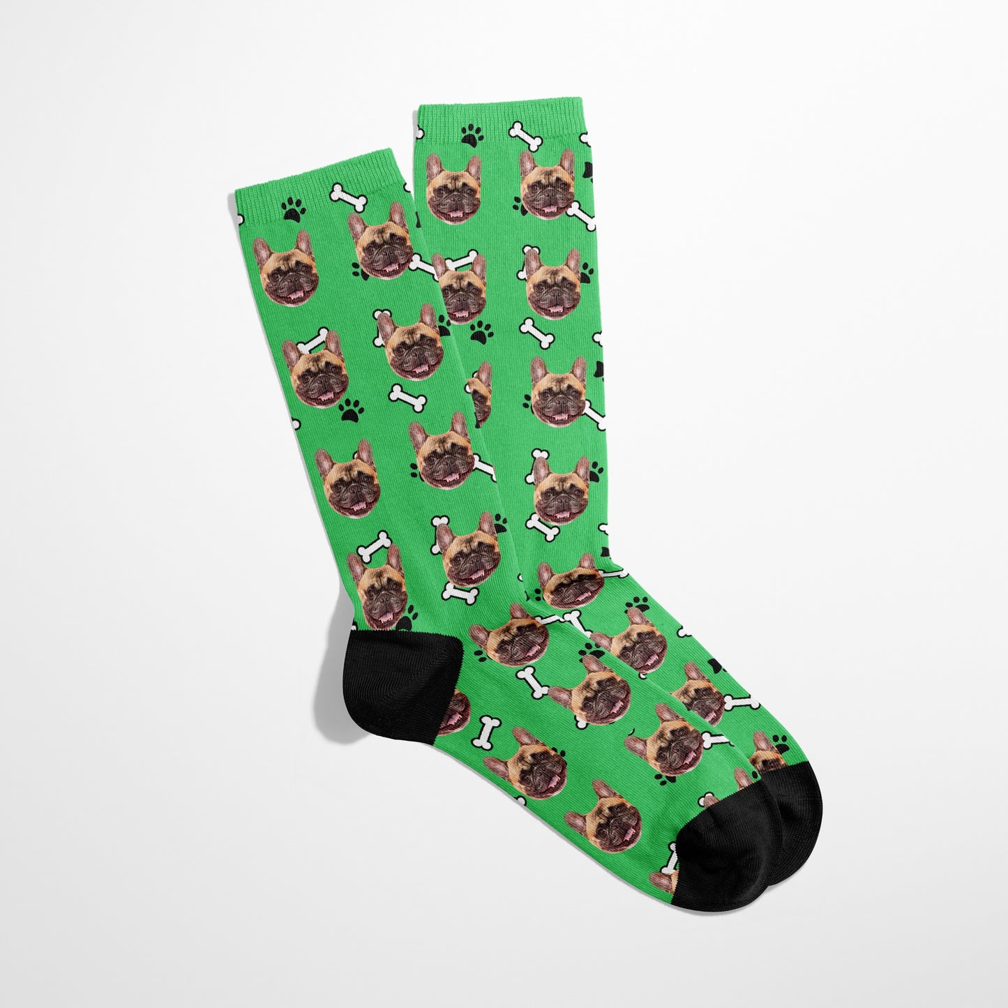 【6色可選】狗骨頭像客製襪